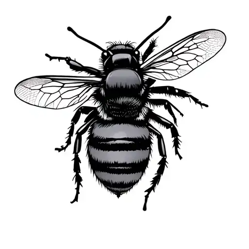 bee and honeycomb pattern tattoo design idea