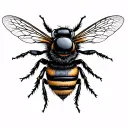 bee and honeycomb pattern tattoo design idea