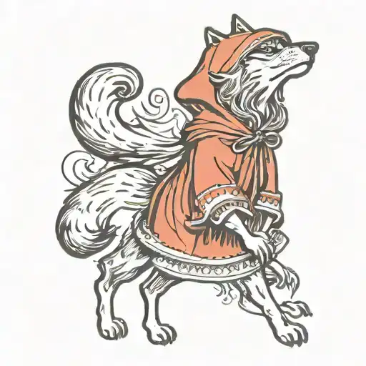 little red riding hood  tattoo design idea