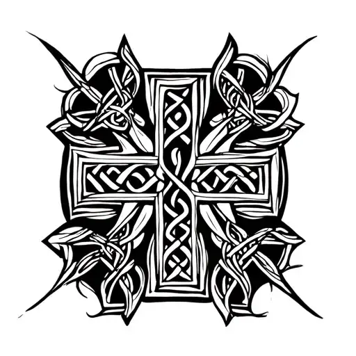 Celtic cross Depeche Mode tattoo design idea