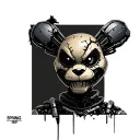 Springtrap, the decayed animatronic from FNaF 3, has a haunting aesthetic. Reimagined through cyber sigilism tattoo design idea