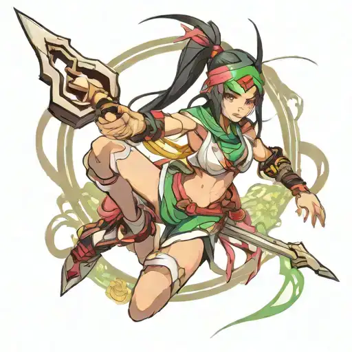 akali league of legends tattoo design idea