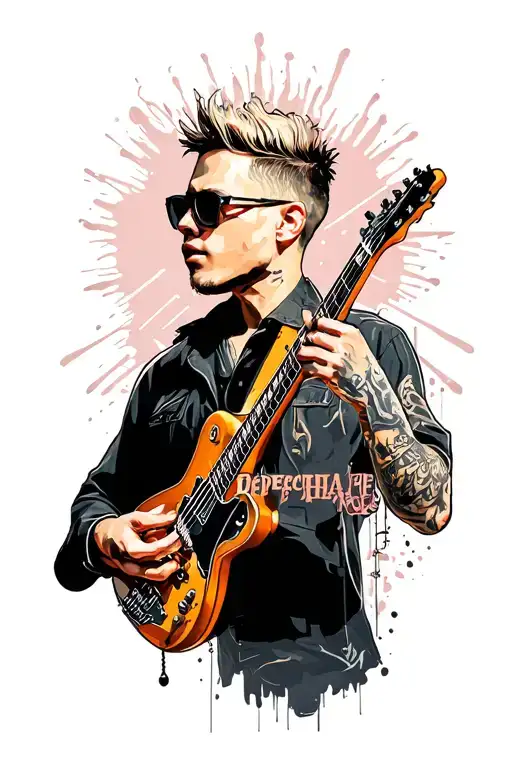 depeche mode music tattoo design idea
