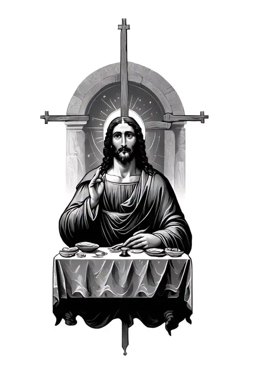 the last supper Jesus Christ tattoo design idea