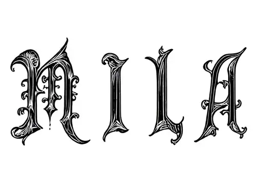 "Mila" tattoo design idea