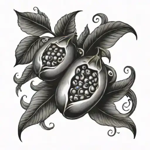 three peas in a single pod tattoo design idea