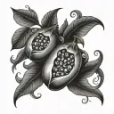 three peas in a single pod tattoo design idea