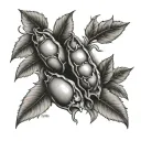 three peas in a single pod tattoo design idea