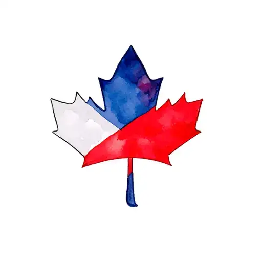 Polish-Canadian flag tattoo design idea