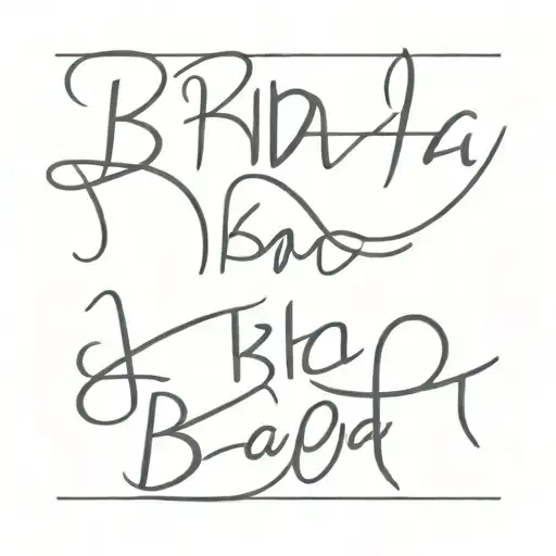 BABA names written tattoo design idea
