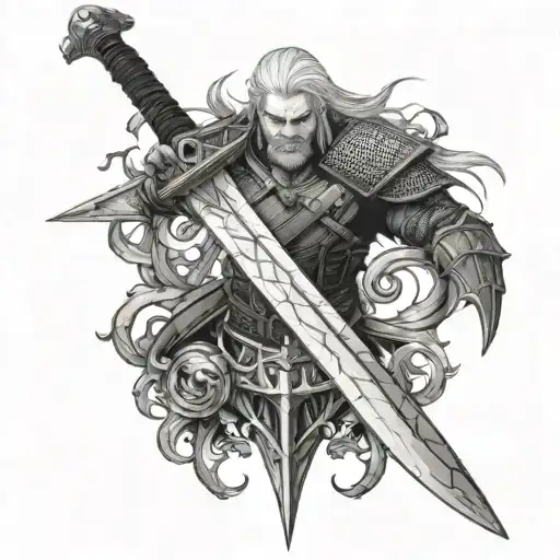 Witcher Sword tattoo design idea