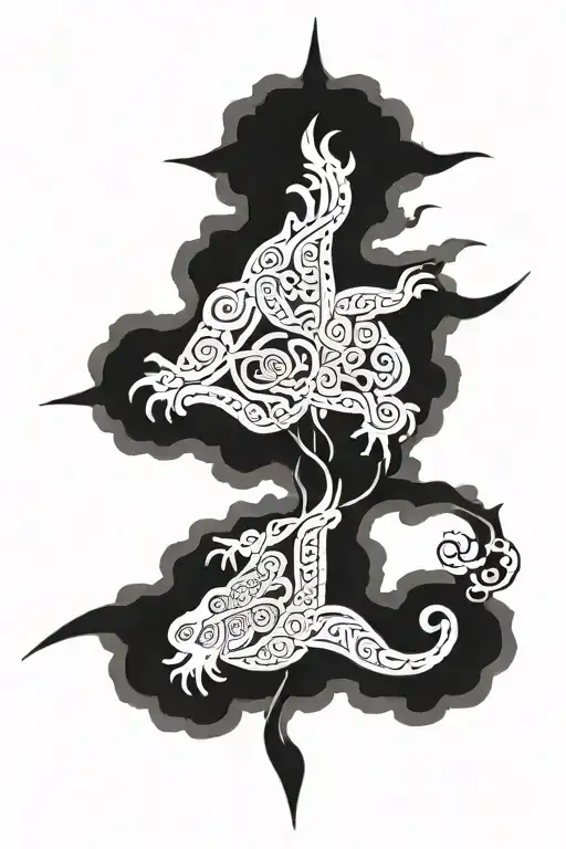 slavic dotwork tattoo style tattoo design idea
