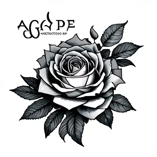 Agape tattoo design idea