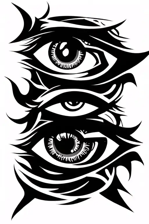 desperate eyes tattoo design idea