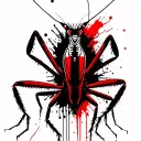 praying mantis tattoo design idea