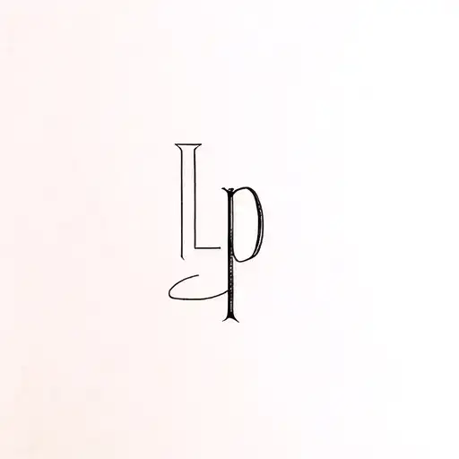 Intitals L and P intertwined together make it girly tattoo design idea