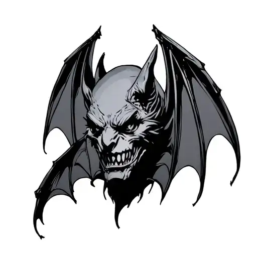 Gothic Bat tattoo design idea