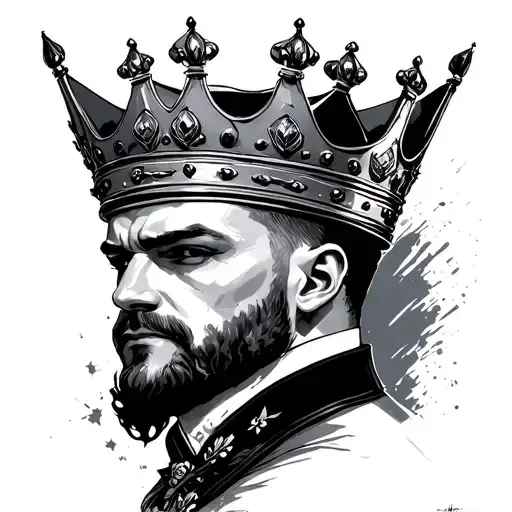 hitman with a crown  tattoo design idea