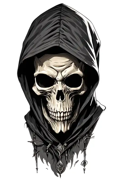 hooded reaper tattoo tattoo design idea
