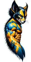 Wolverine animal body tattoo design idea