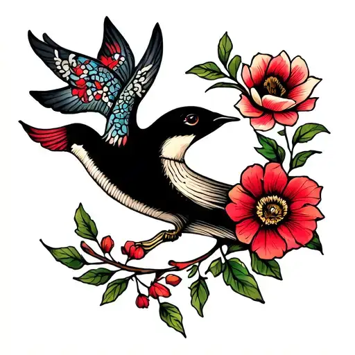 traditional flash sheet tattoo design idea