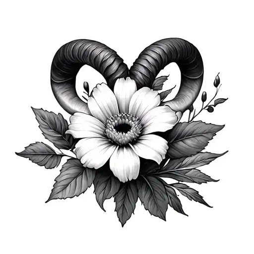 Aries Birth Flower tattoo design idea