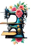 sewing machine tattoo design idea