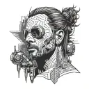 Johnny silverhand cyberpunk 2077 tattoo design idea