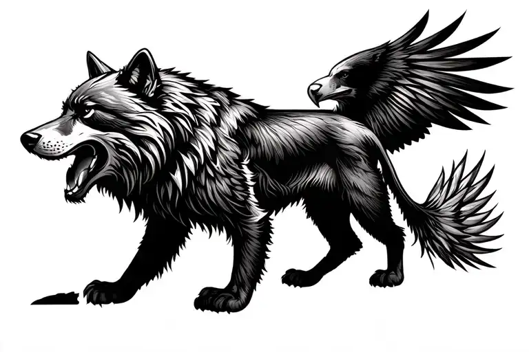 Choose one or more powerful animals such as a wolf, lion, bear, or eagle. These animals should represent wildness, brave tattoo design idea