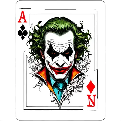 joker card tattoo design idea