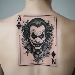 joker card tattoo design idea