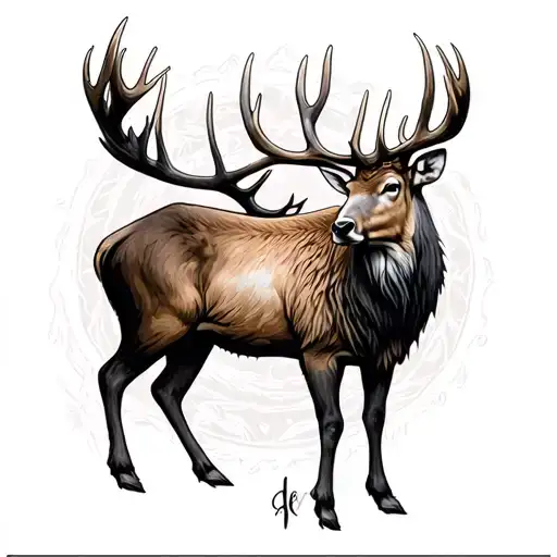 Scottish Stag tattoo design idea