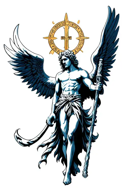 st michael tattoo design idea