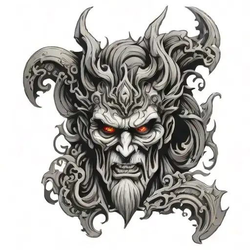 Hades God tattoo design idea