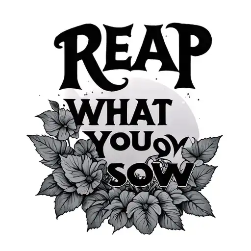Reap What You Sow tattoo design idea
