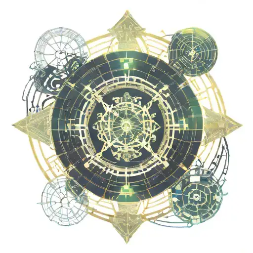 birth chart graph morphing tattoo design idea