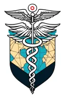 nurse symbol combined with Martinique map symbolizing tattoo design idea