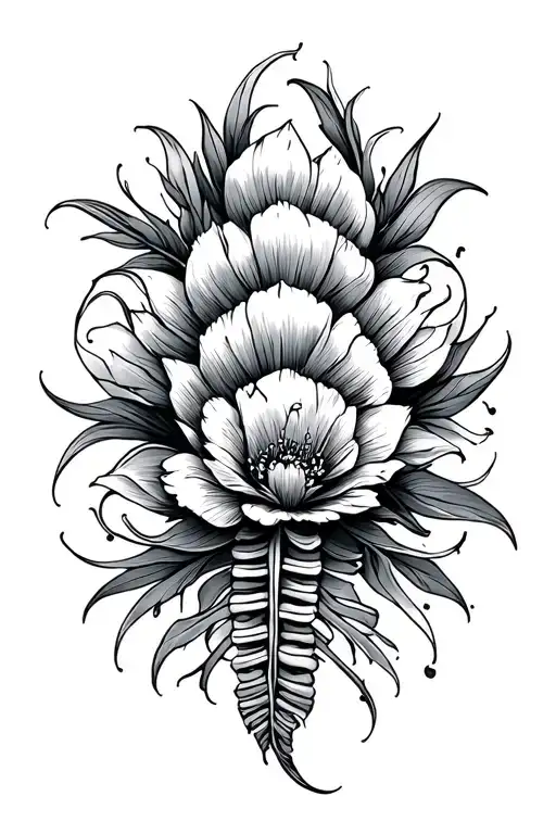 simple fine line spine tattoo tattoo design idea