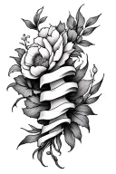 simple fine line spine tattoo tattoo design idea