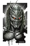 Predator unmasked tattoo design idea