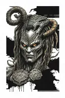 Predator unmasked tattoo design idea