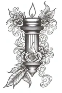 single candle burning at both ends tattoo design idea