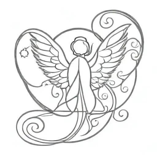angel ambigram tattoo tattoo design idea