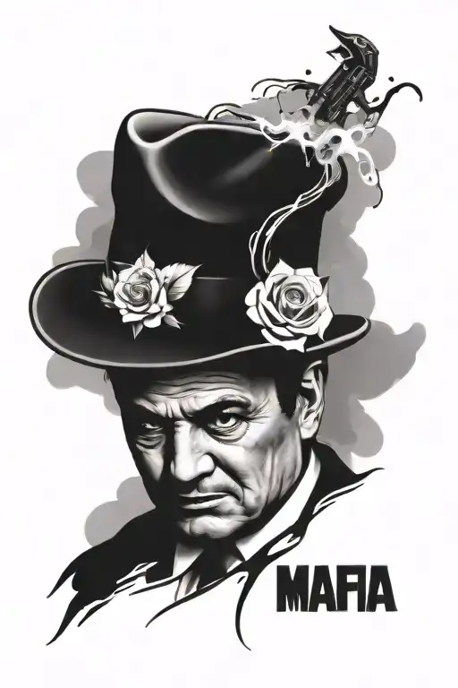 Mafia Movie Character tattoo design idea