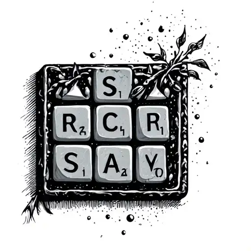 Scrabble Tile tattoo design idea