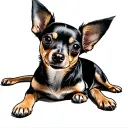 Chiweenie tattoo design idea