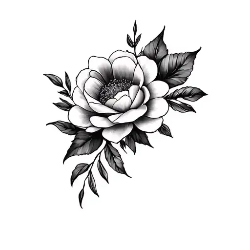 Coverup Floral tattoo design idea