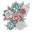 February,December,gemstones,2 kids, mom tattoo design idea