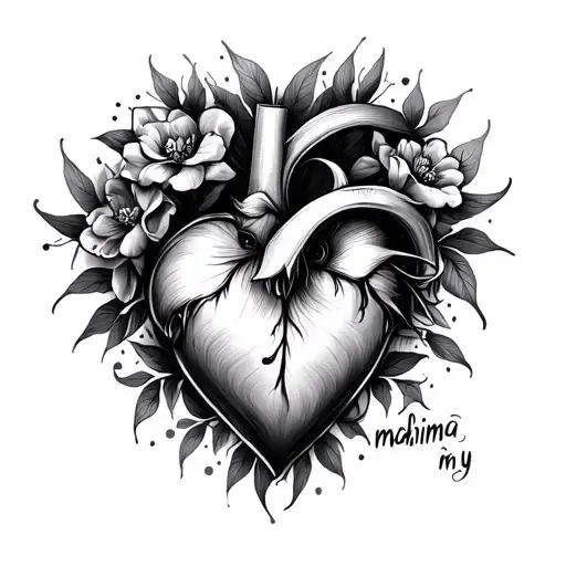 mahima is my heart tattoo design idea