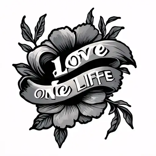One Love One Life tattoo design idea